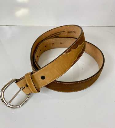 Silver creek western leather belt