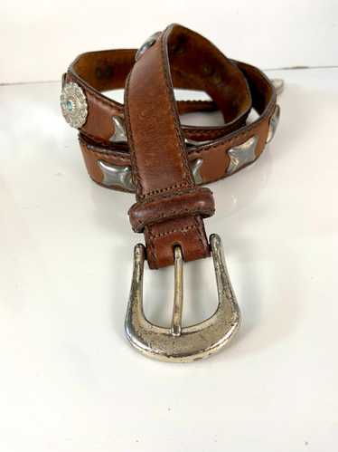 Leather waist belt