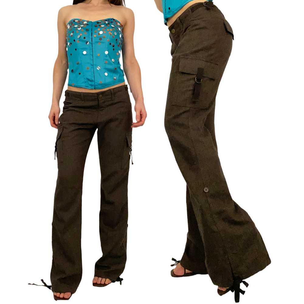 Chocolate Wool Cargo Pants (XS) - image 1