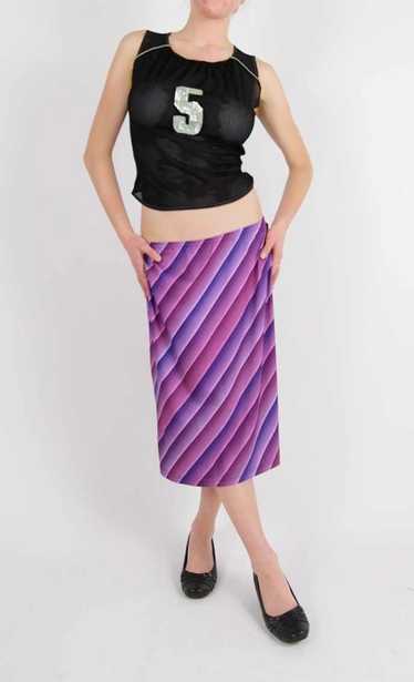 Grapevine Striped Midi Skirt