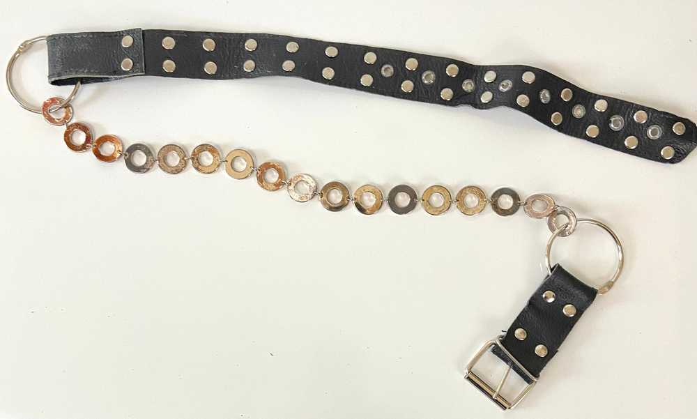 Black and silver chain belt - image 10