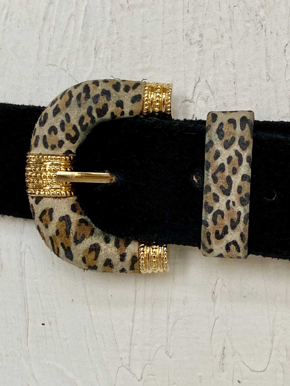 Cheetah print buckle vintage retro 80s 90s belt - image 3