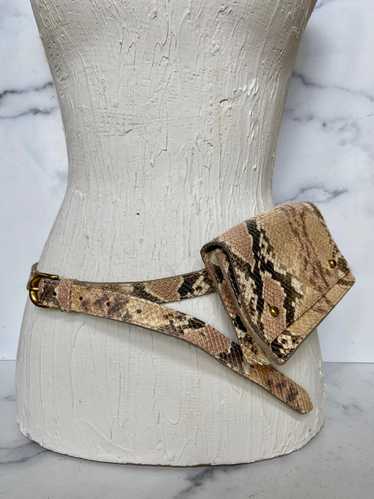 Madewell Leather Belt Bag Embossed Snakeskin