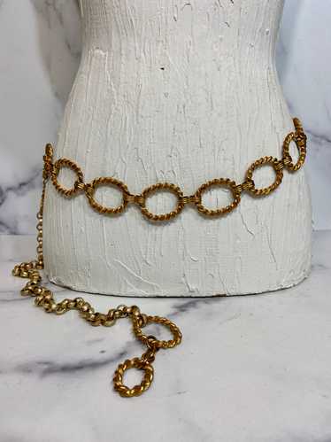 Vintage heavy gold link chain belt