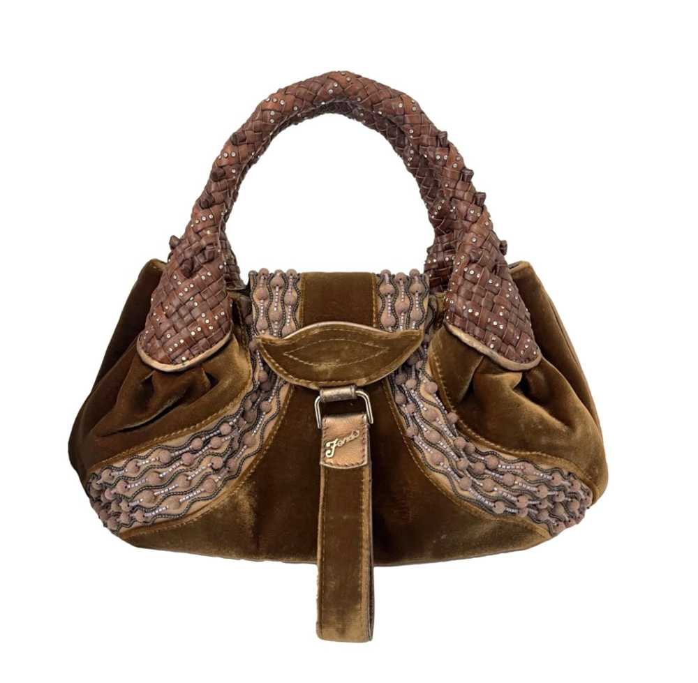 Fendi Brown Velvet Spy Bag - image 10