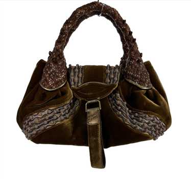 Fendi Brown Velvet Spy Bag - image 1