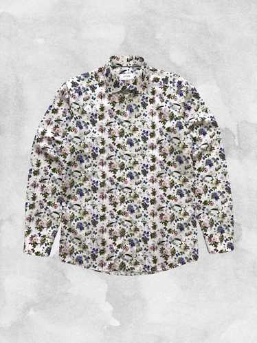 Eton ETON Floral Fauna Print Signature Twill Shirt
