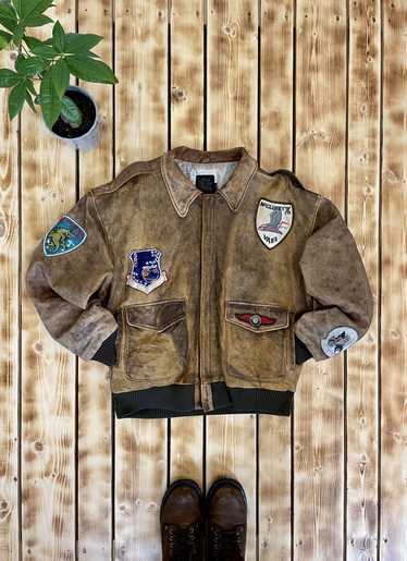 A2 Flyers Leather × Avirex × Vintage Rare! 80's Vi