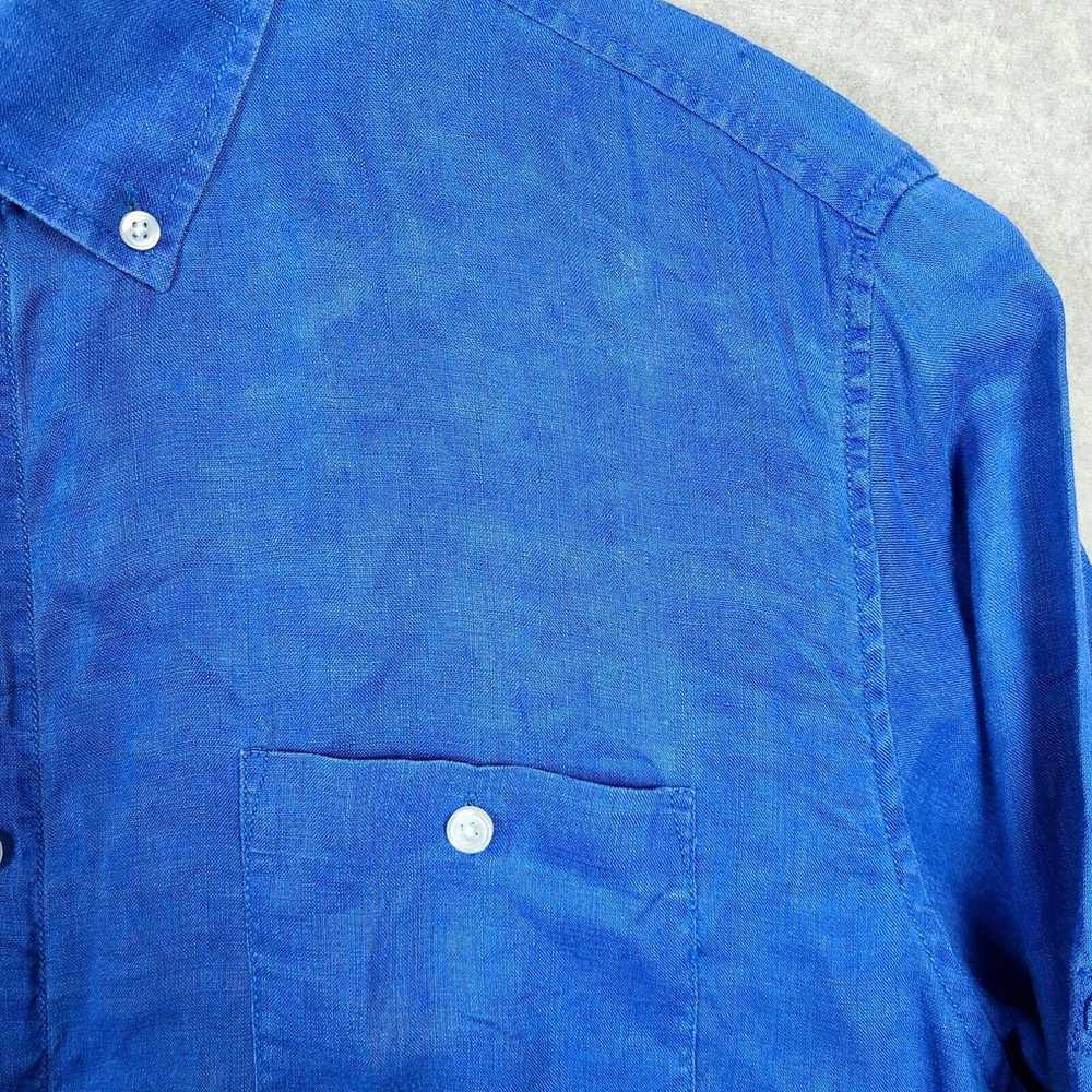 Vintage Hickey Freeman Shirt Mens XL 100% Linen S… - image 2