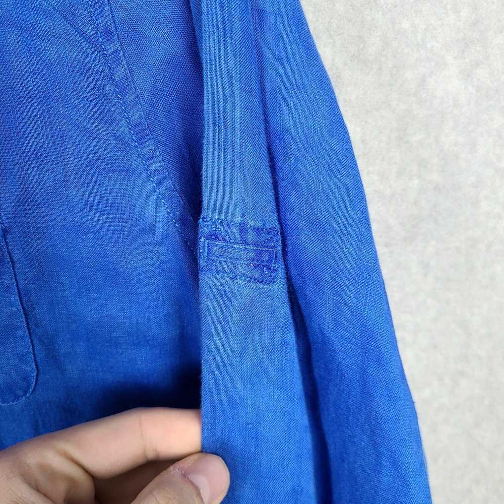 Vintage Hickey Freeman Shirt Mens XL 100% Linen S… - image 3