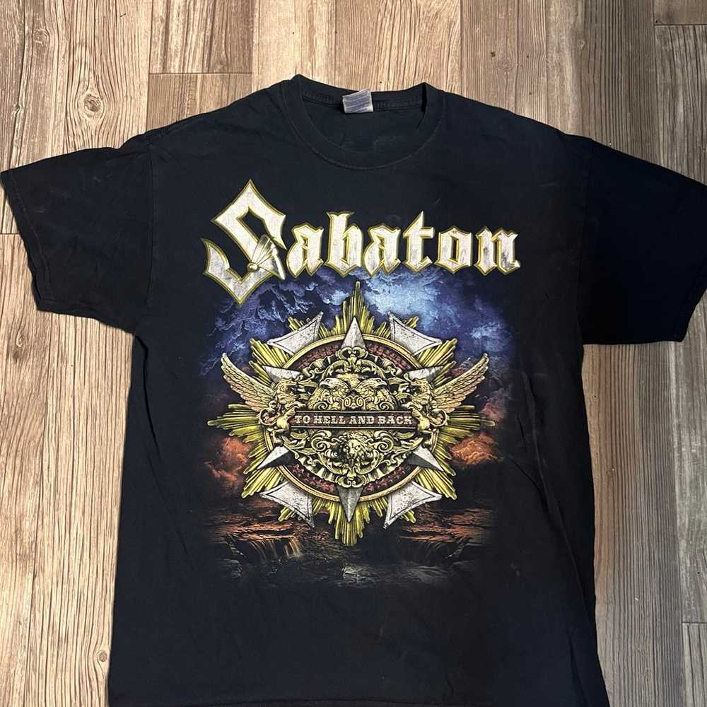 Vintage 90s Sabaton to hell and back band t shirt… - image 1