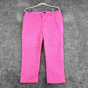 Rue 21 Rue21 Capri Jeans Juniors Size 9 Pink Polk… - image 1