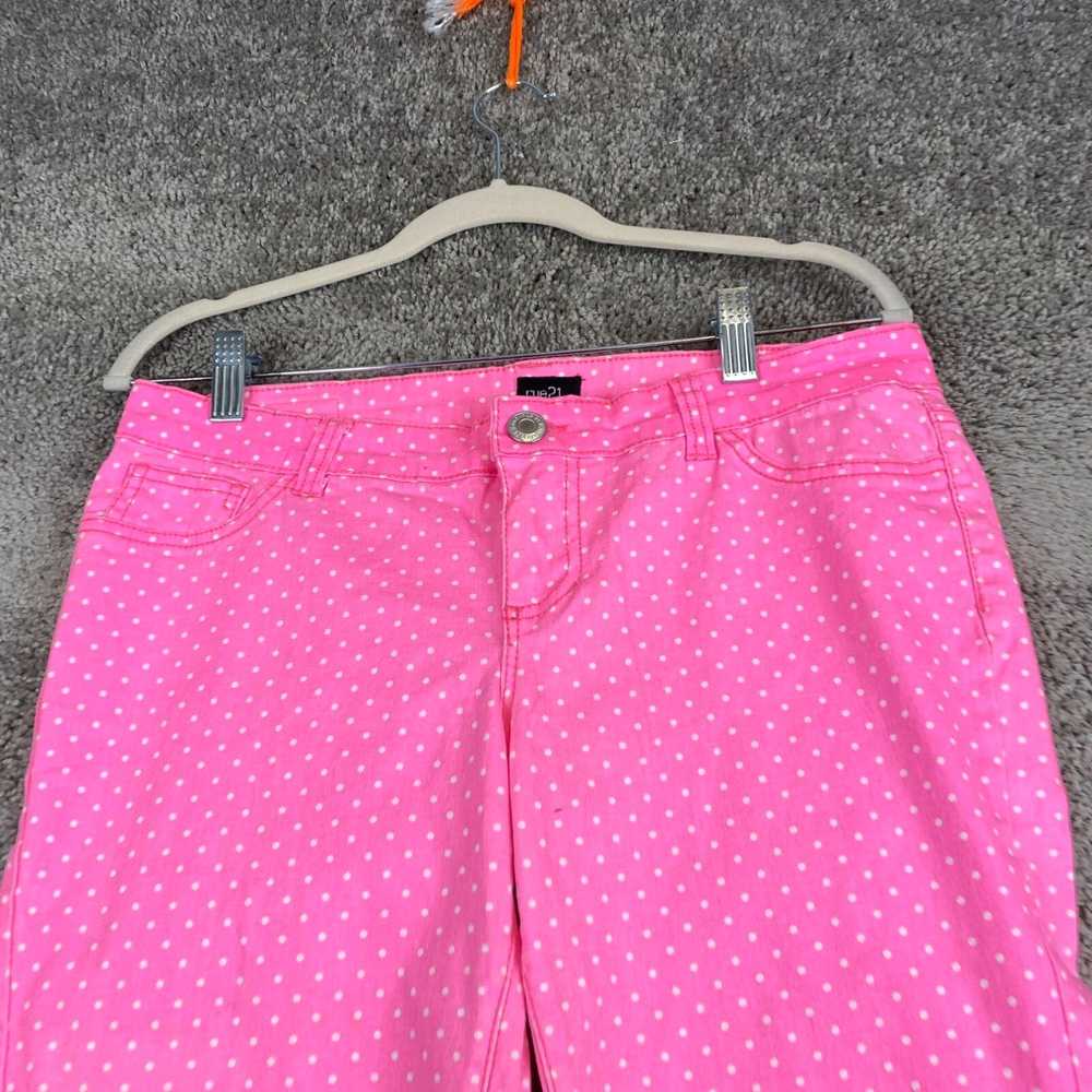 Rue 21 Rue21 Capri Jeans Juniors Size 9 Pink Polk… - image 2