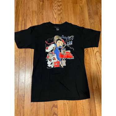 Other Vintage Diamond Dust Betty Boop Black T-shi… - image 1