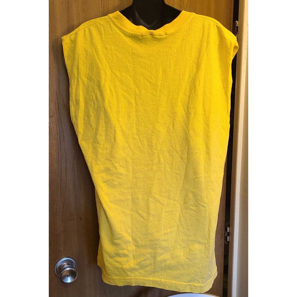 Vintage Bright YELLOW mesh Vintage Tank Top 90's … - image 2