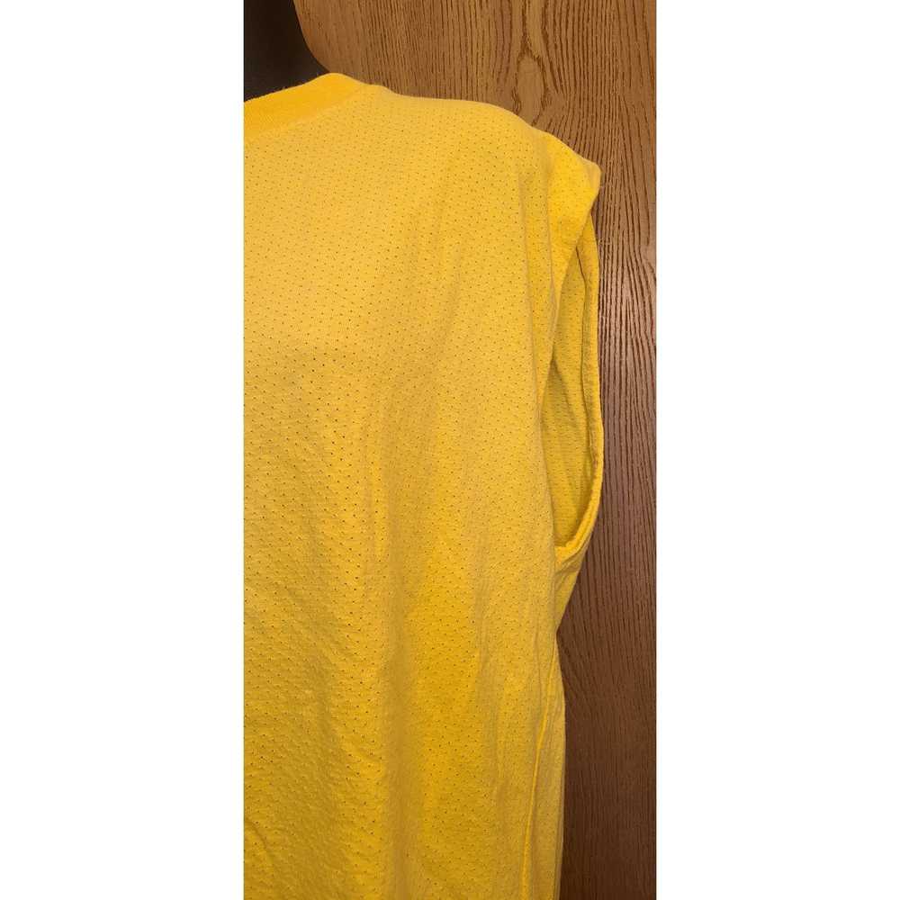 Vintage Bright YELLOW mesh Vintage Tank Top 90's … - image 3