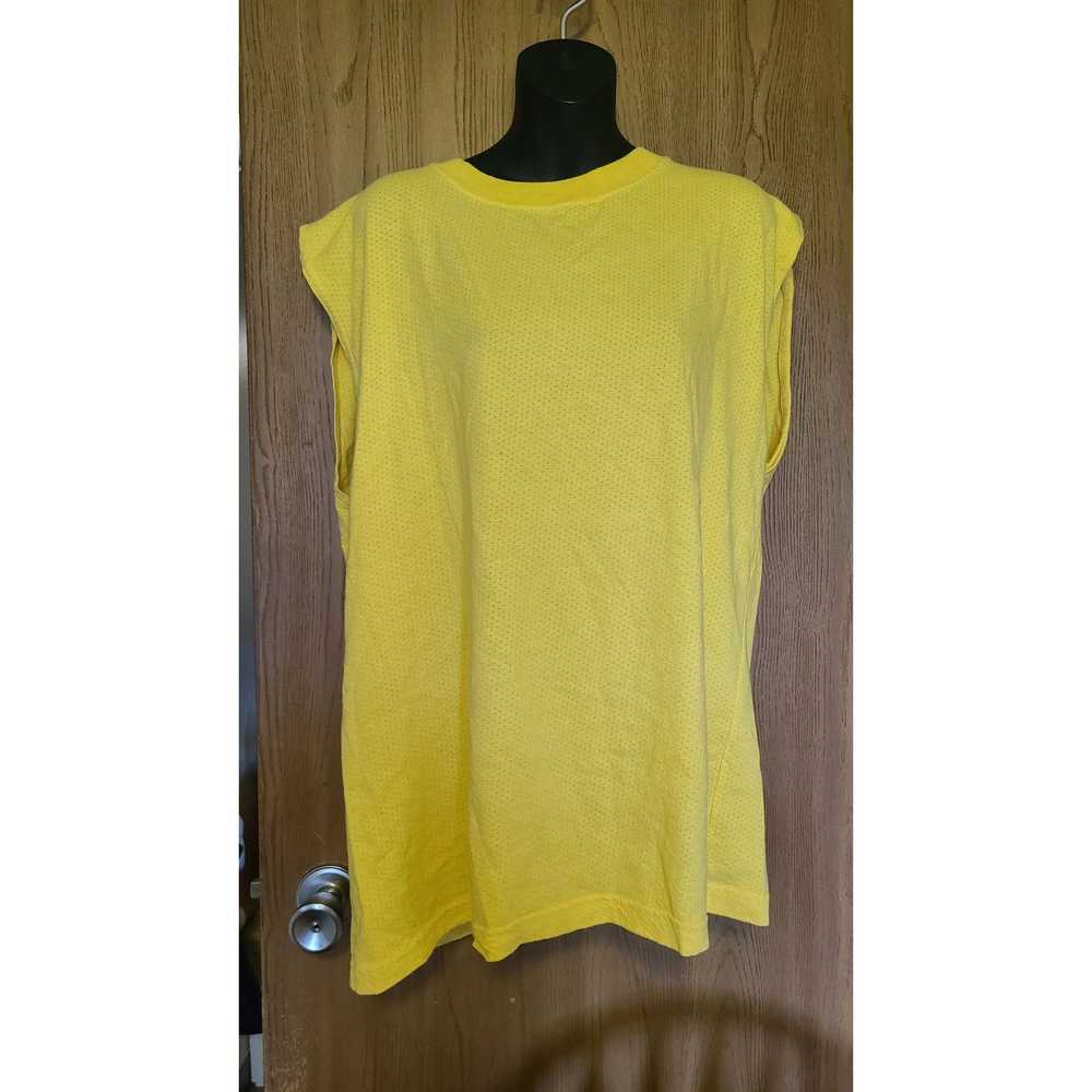 Vintage Bright YELLOW mesh Vintage Tank Top 90's … - image 5