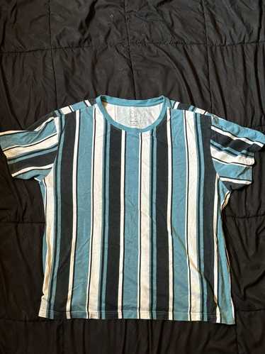Streetwear Stripe blue black and white shirt