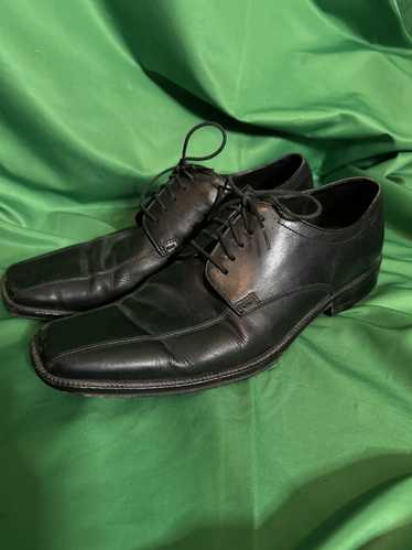 Hugo Boss Black leather square toe derby shoes 9
