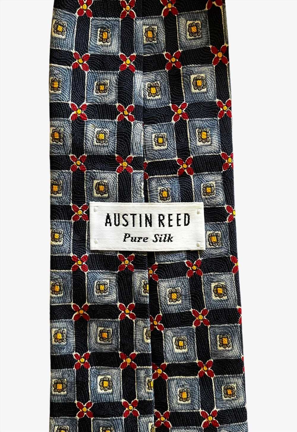 Vintage 90s Austin Reed Geometric Floral Print Tie - image 2