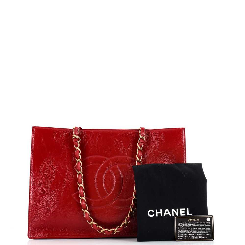CHANEL Timeless CC Chain Shopping Tote Shiny Aged… - image 2
