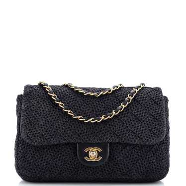 CHANEL CC Chain Flap Bag Raffia Medium