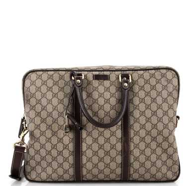GUCCI Convertible Briefcase GG Coated Canvas Large