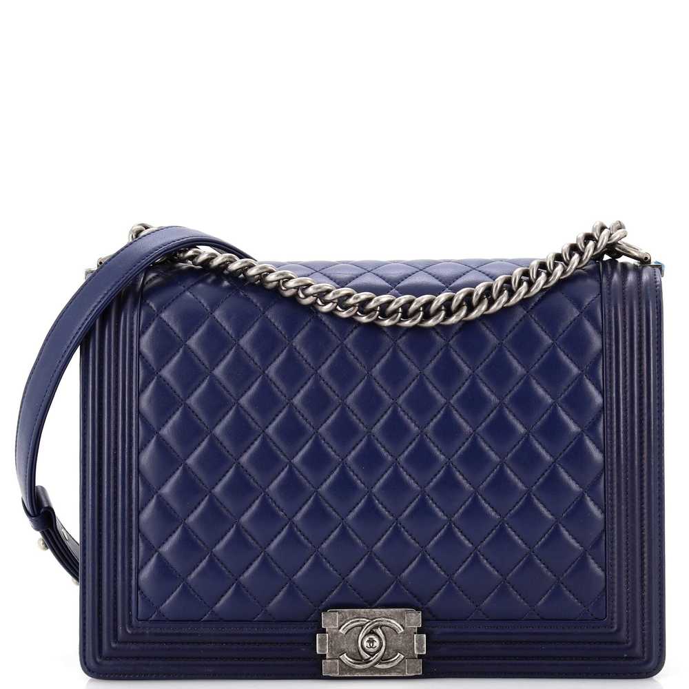 CHANEL Boy Flap Bag Quilted Lambskin Large - image 1