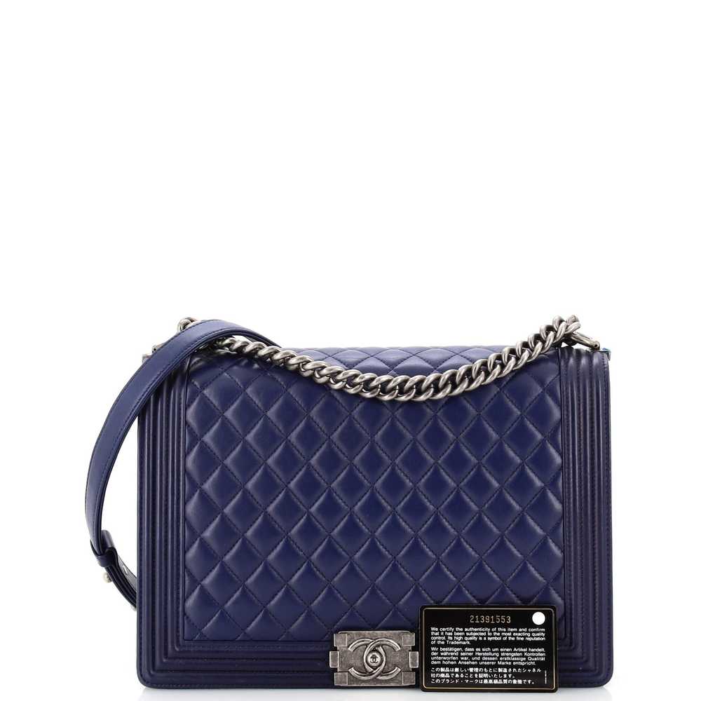 CHANEL Boy Flap Bag Quilted Lambskin Large - image 2