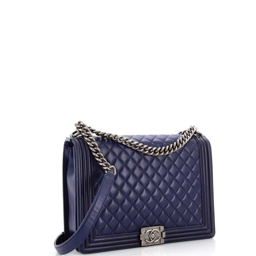 CHANEL Boy Flap Bag Quilted Lambskin Large - image 3