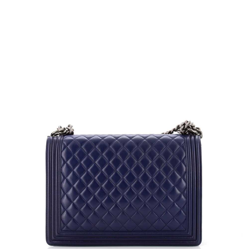 CHANEL Boy Flap Bag Quilted Lambskin Large - image 4