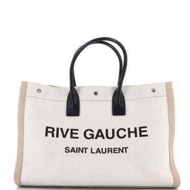Saint Laurent Rive Gauche Shopper Tote Canvas Larg