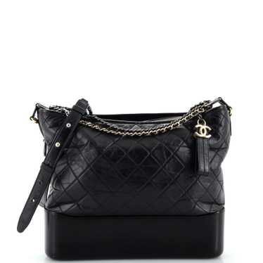CHANEL Gabrielle Hobo Quilted Aged Calfskin Large
