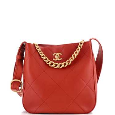 CHANEL Easy Mood Hobo Quilted Calfskin
