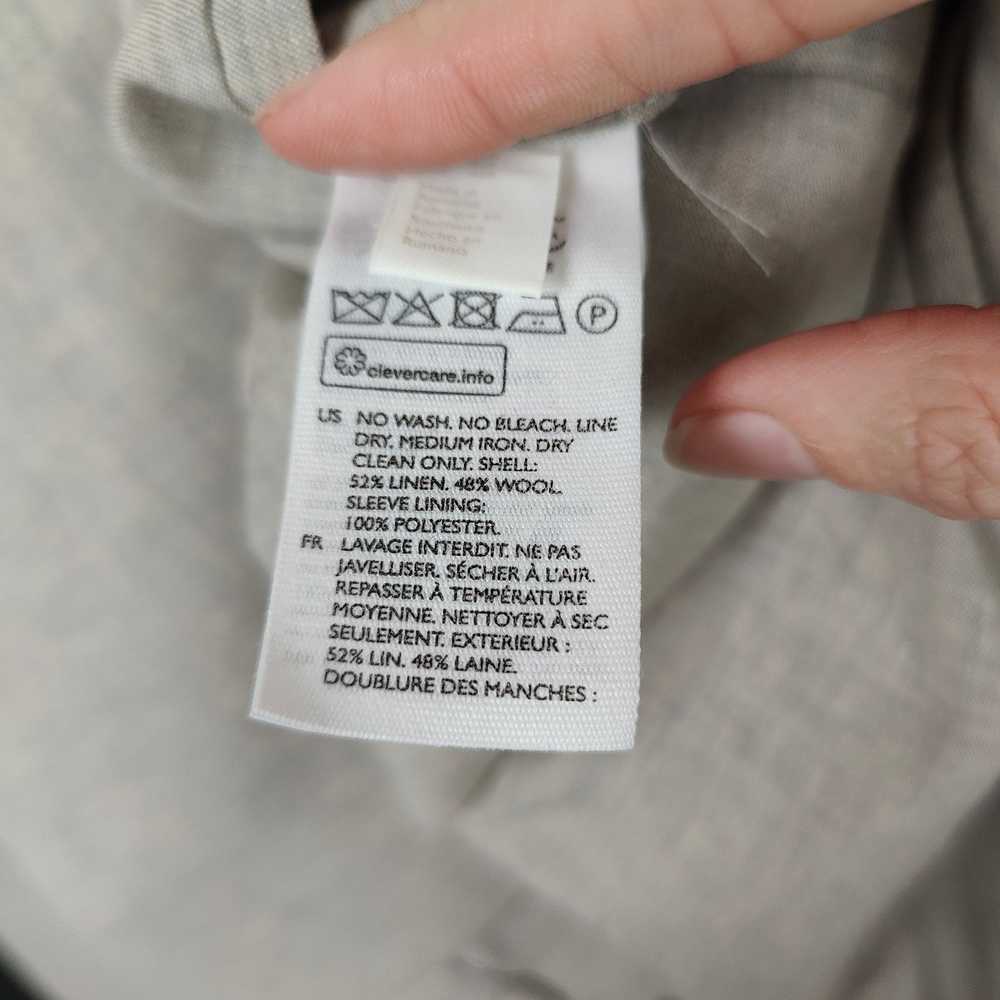 Cos COS Linen Wool Blend Blazer Mens 40R Taupe Gr… - image 10