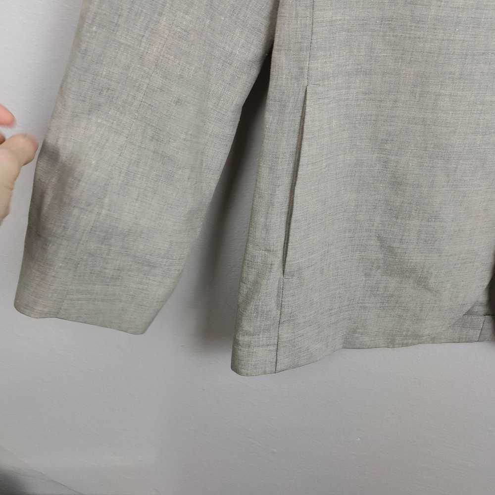 Cos COS Linen Wool Blend Blazer Mens 40R Taupe Gr… - image 4