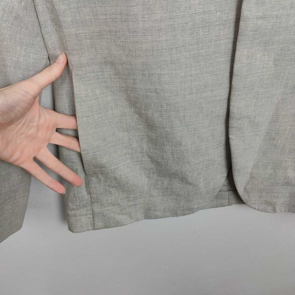 Cos COS Linen Wool Blend Blazer Mens 40R Taupe Gr… - image 5