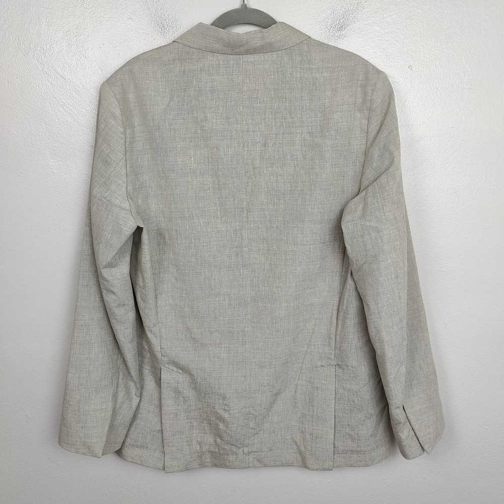 Cos COS Linen Wool Blend Blazer Mens 40R Taupe Gr… - image 7