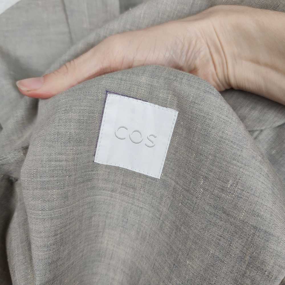 Cos COS Linen Wool Blend Blazer Mens 40R Taupe Gr… - image 8