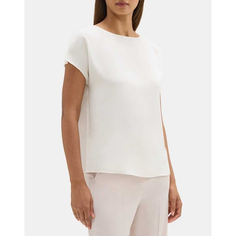 Theory Cap Sleeve Shell Sample Top in Silk George… - image 4