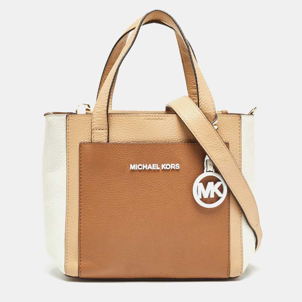 MICHAEL KORS Tricolor Leather Small Gemma Tote - image 1