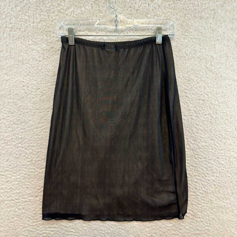Vintage 90s Y2K Vintage Wet Seal Mesh Midi Skirt … - image 2