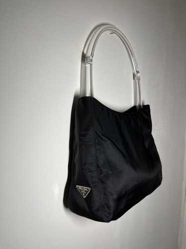 Prada Prada nylon plastic handle handbag