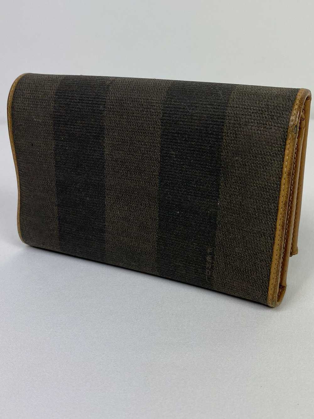 Fendi Fendi FF Striped pecan zip wallet - image 2