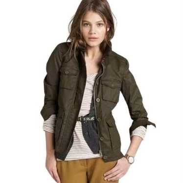 J. Crew washed and aged green and brown utility ja