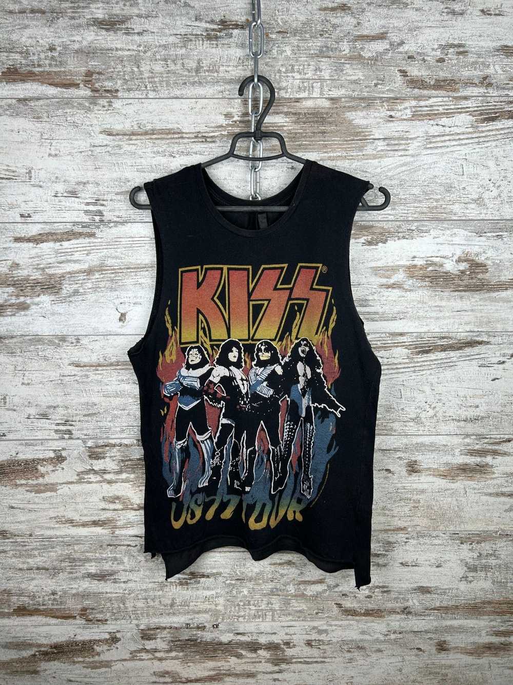 Kiss × Rock Band × Vintage Mens Vintage Kiss slee… - image 1