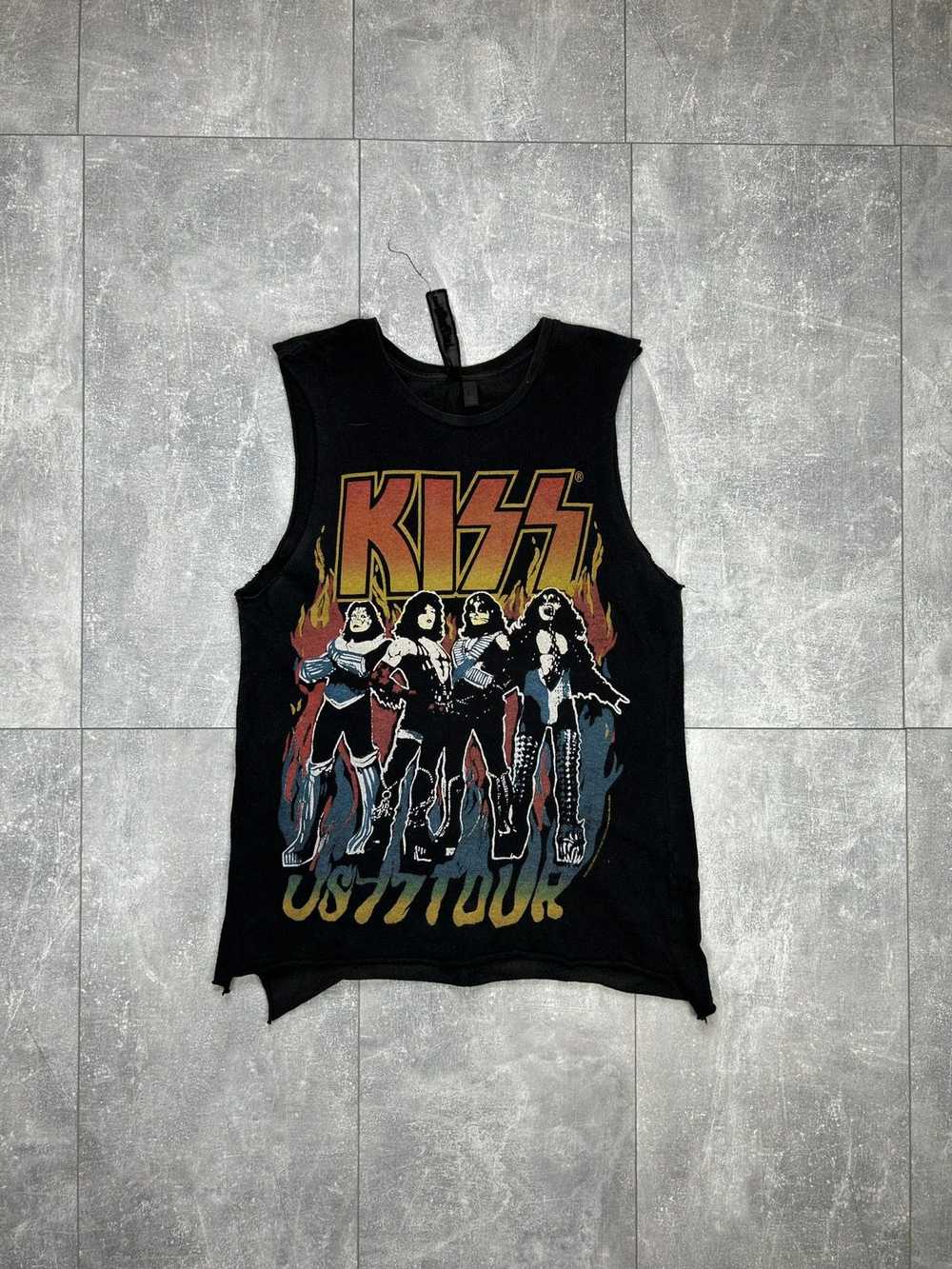 Kiss × Rock Band × Vintage Mens Vintage Kiss slee… - image 2