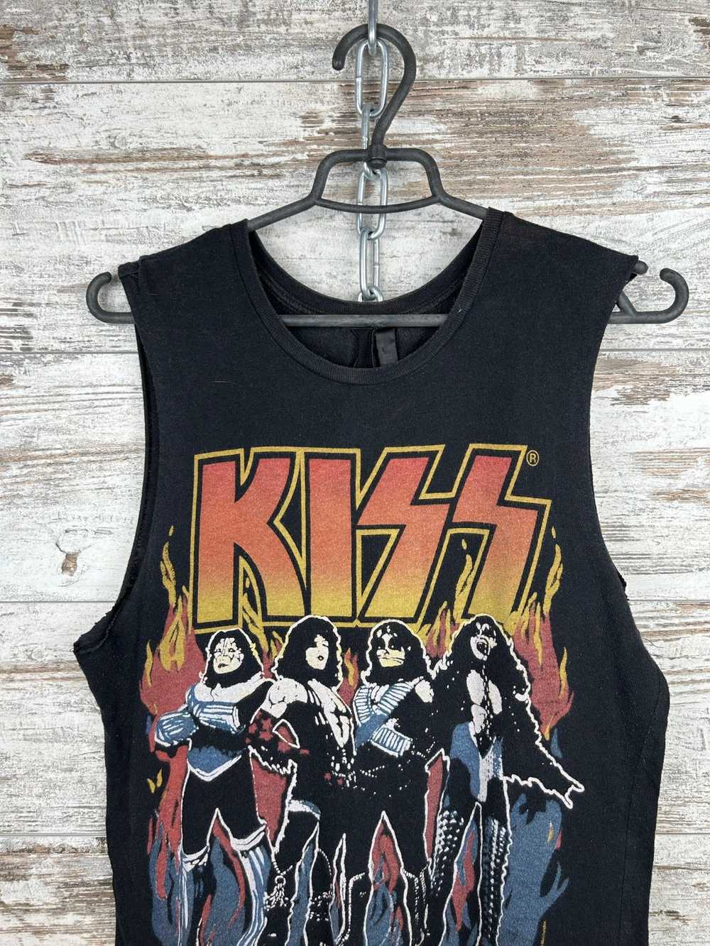 Kiss × Rock Band × Vintage Mens Vintage Kiss slee… - image 3