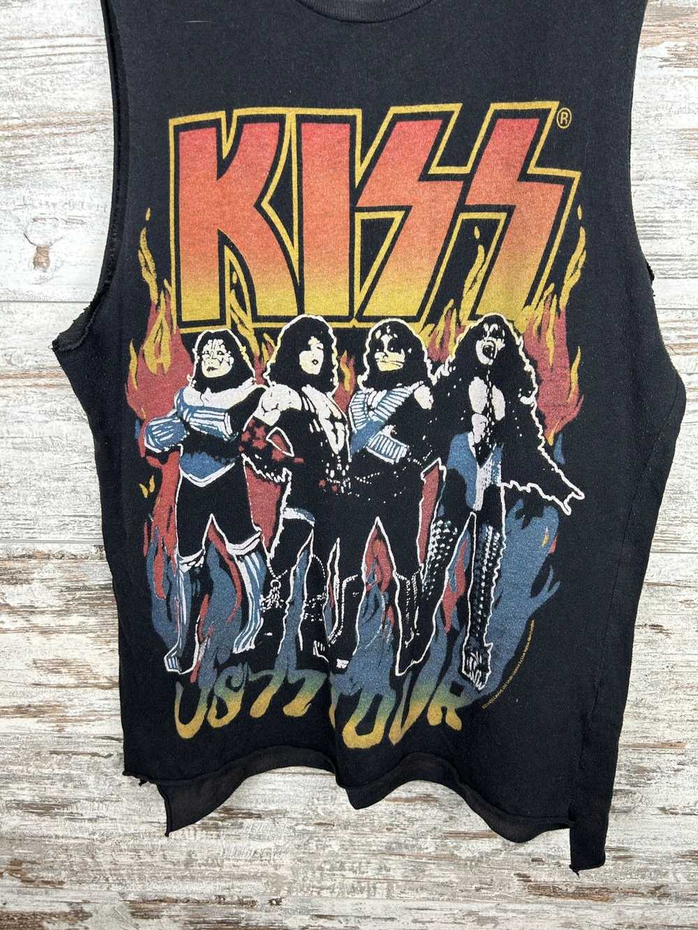 Kiss × Rock Band × Vintage Mens Vintage Kiss slee… - image 4