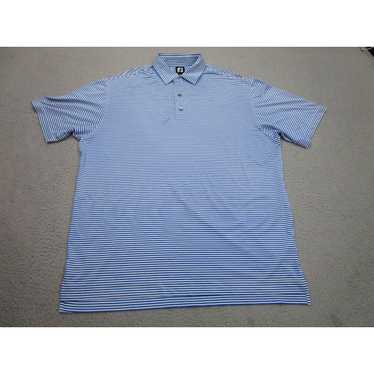Footjoy Footjoy Shirt Mens XL Blue Striped Polo Pe